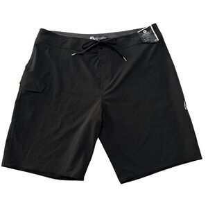 Volcom Mod-Tech Boardshorts Men 38 Function Performance 4-Way Stretch Minimalist